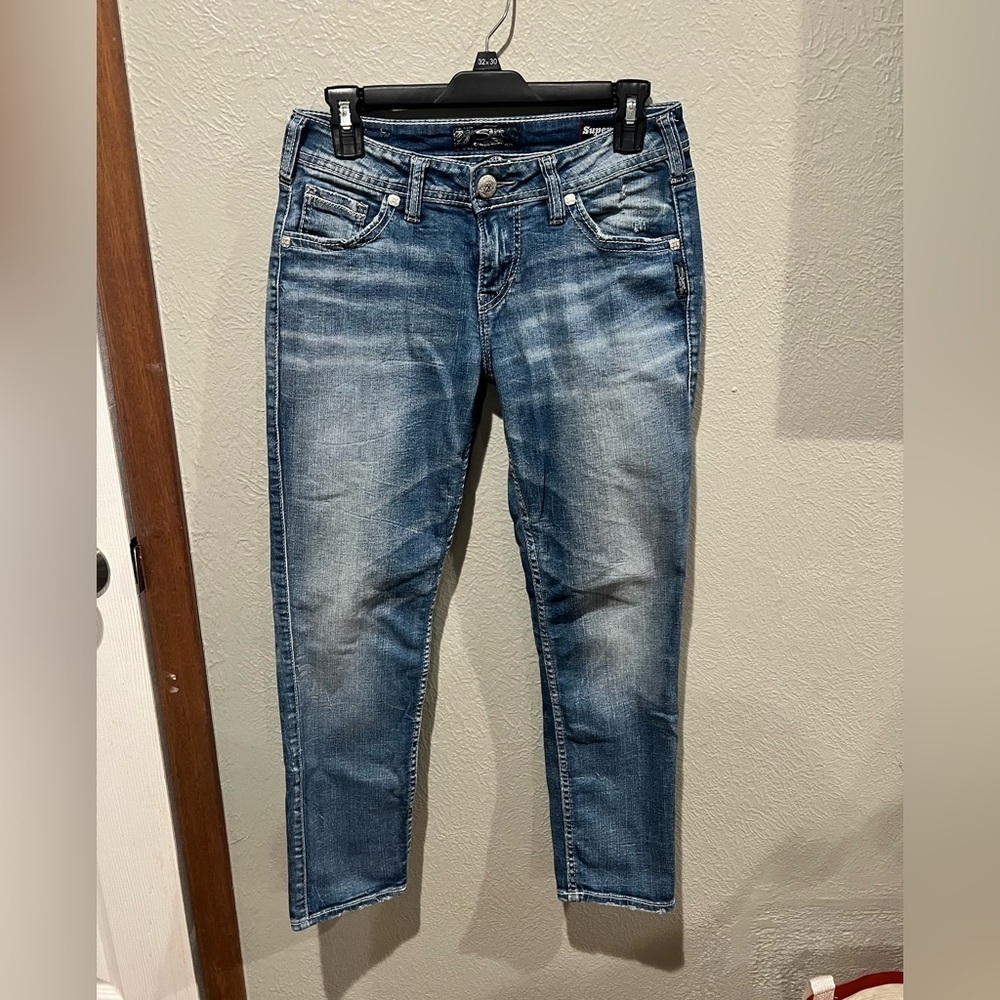 Silver Jeans Women's Classic Blue Boyfriend Fit Jeans Size 26 EUC